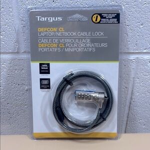 Targus DEFCON CL Laptop Cable Lock - Silver​​​​